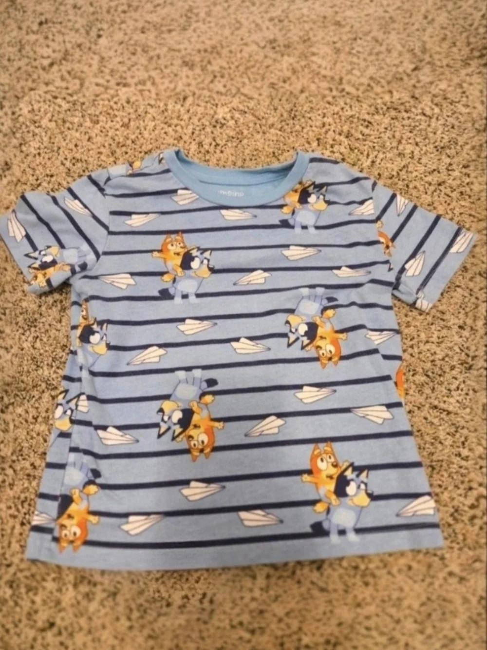 Jumping Beans Bluey & Bingo Striped Tshirt-Size 4T EUC